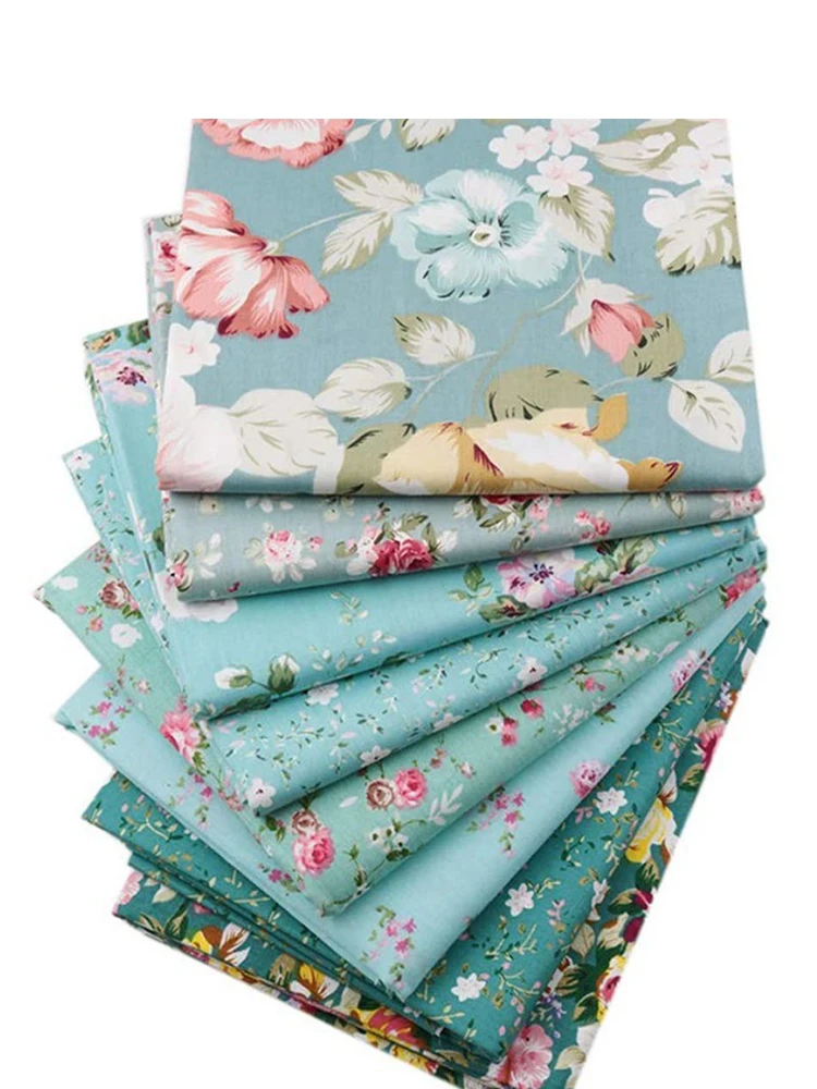 8pcs 25cm*25cm Precut Pure Cotton Fabric Craft Fabric Patchwork Squares DIY Making Crafts Tools Needlework Cloth sewing tools sewing fabric paste craft supplies