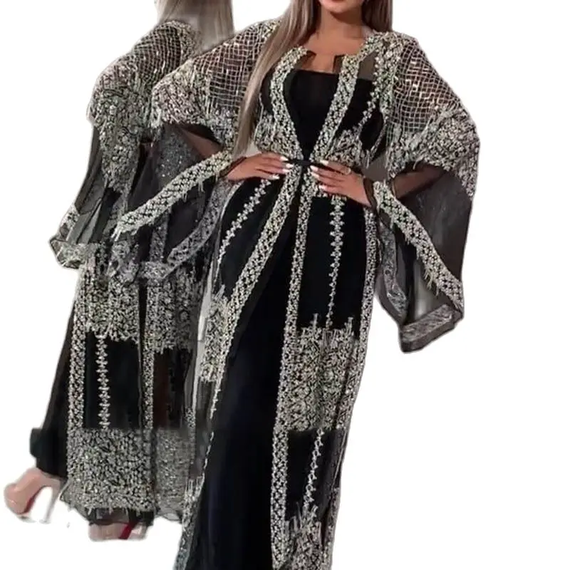 2021 Abaya Дубай мусульманское платье роскошные высококачественные блестки вышивка