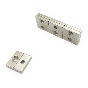 

Neodymium Magnet Strong Magnetic Powerful Small Thin N35 Fridge Materials 20 x 10 x 3 mm 4mm Hole Home Neodymium Decorations