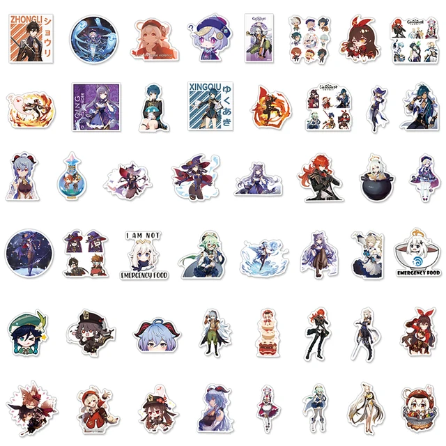 10/30/50/100 PCS Anime Game Genshin Impact Stickers Graffiti for Laptop Luggage Skateboard Guitar Motorcycle Decal Scrapbook Toy 3