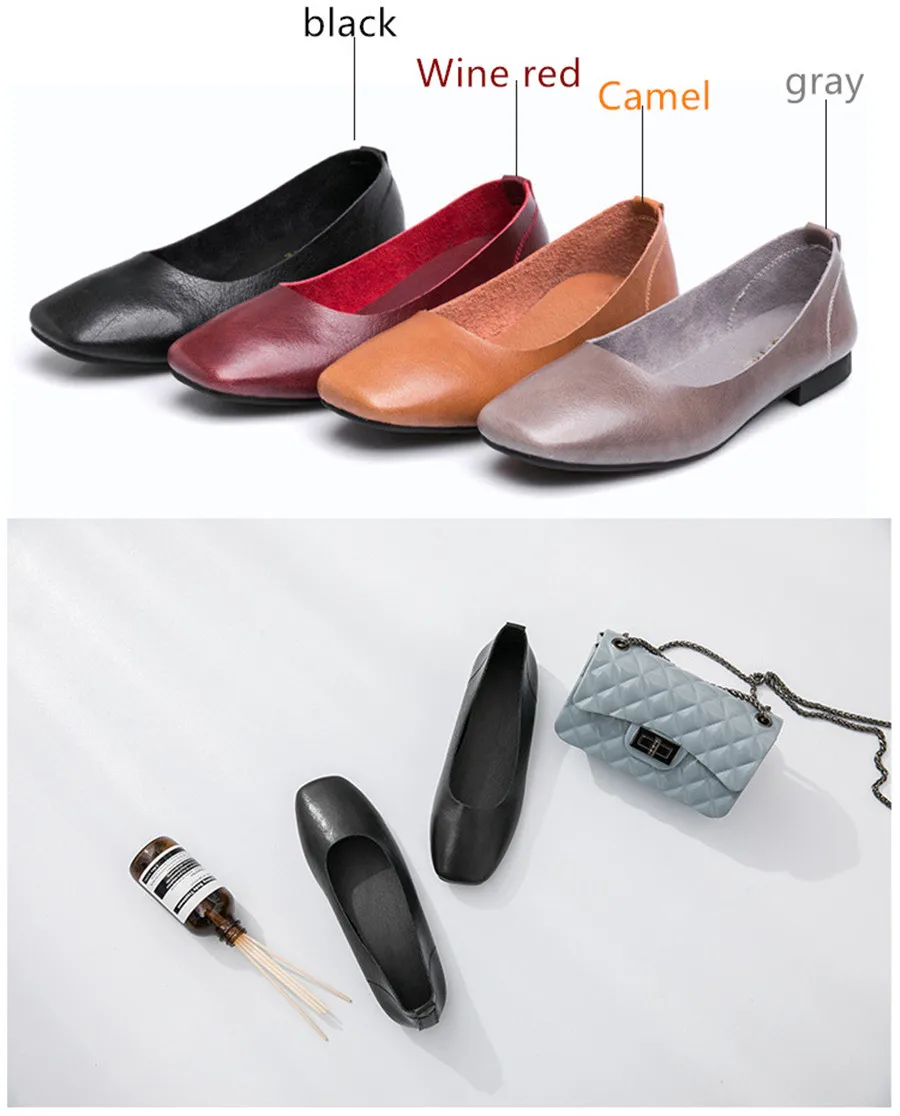 new style leather soft sole shoes Chinese mother shoes Chinese style art shoes comfortable low-heeled shoes