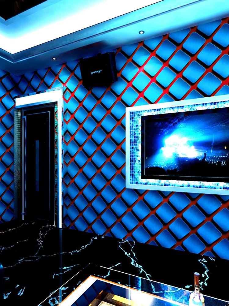 

Geometric Modern Lattic 3d Wall Papers Vinyl Pvc Lattice Wallpaper Roll 3d For Ktv Room Shops Background Mural Papel Pintado