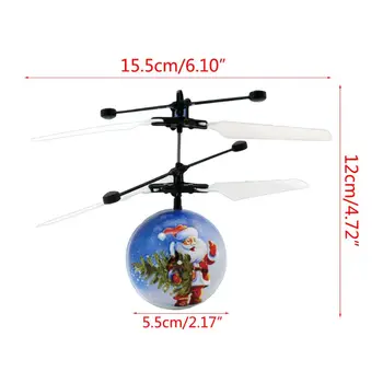 

Christmas Santa Induction Aircraft Music Helicopter LED Flashing Suspension Toy 72XC