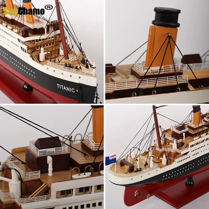Модель парусника из твердой древесины Титаник Круизный корабль