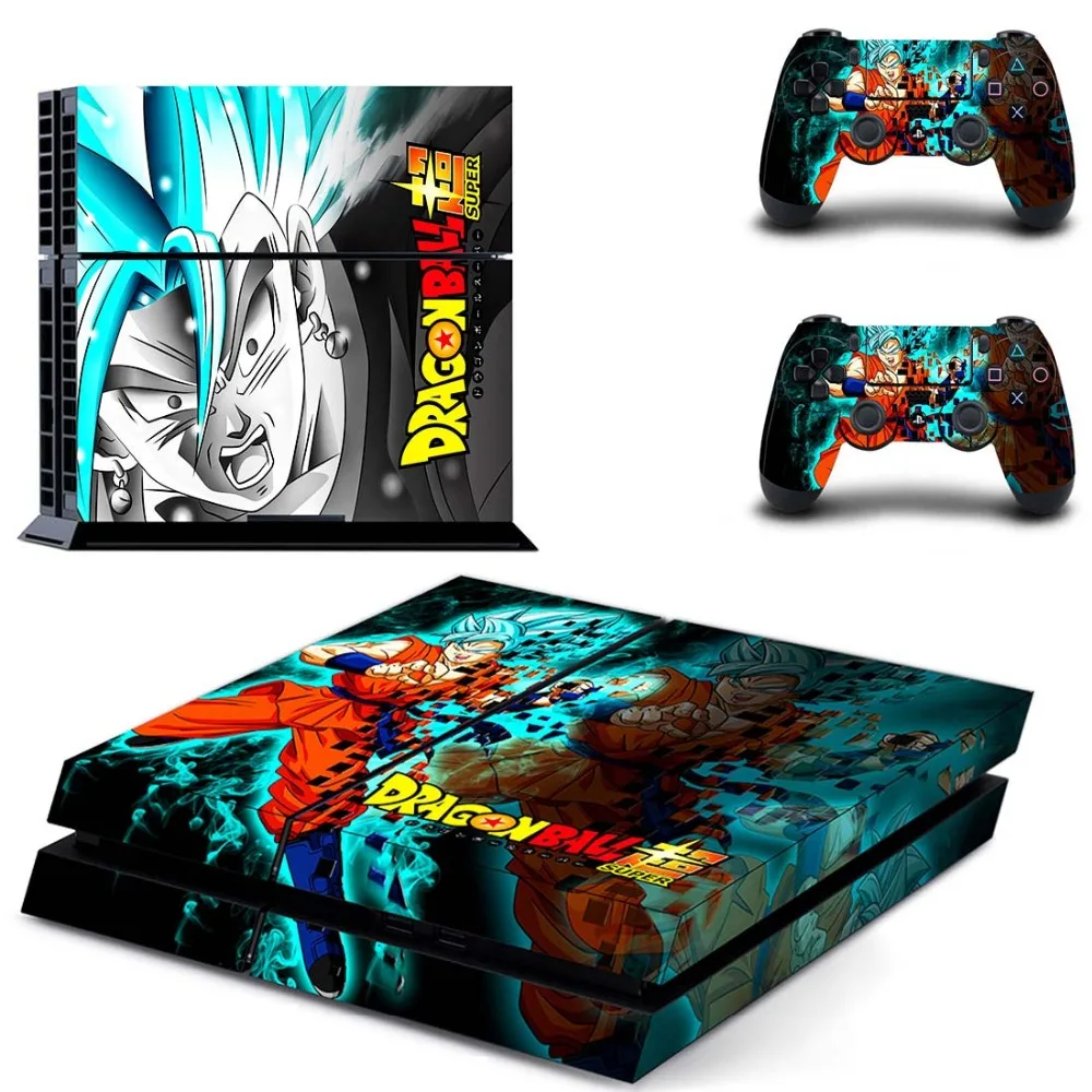 Dragon Ball Z Super Full Cover Faceplates PS4 Skin Sticker Decal For PlayStation 4 Console& Controllers PS4 Skin Sticker Vinyl