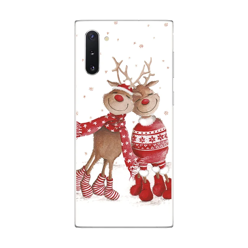sd2lu Новогодние подарки Рождество для samsung Galaxy Note 10 чехол мягкий TPU для samsung S9 S10 Plus Note 8 9 Чехлы Санта Клаус Лось снеговик - Цвет: sd2lu