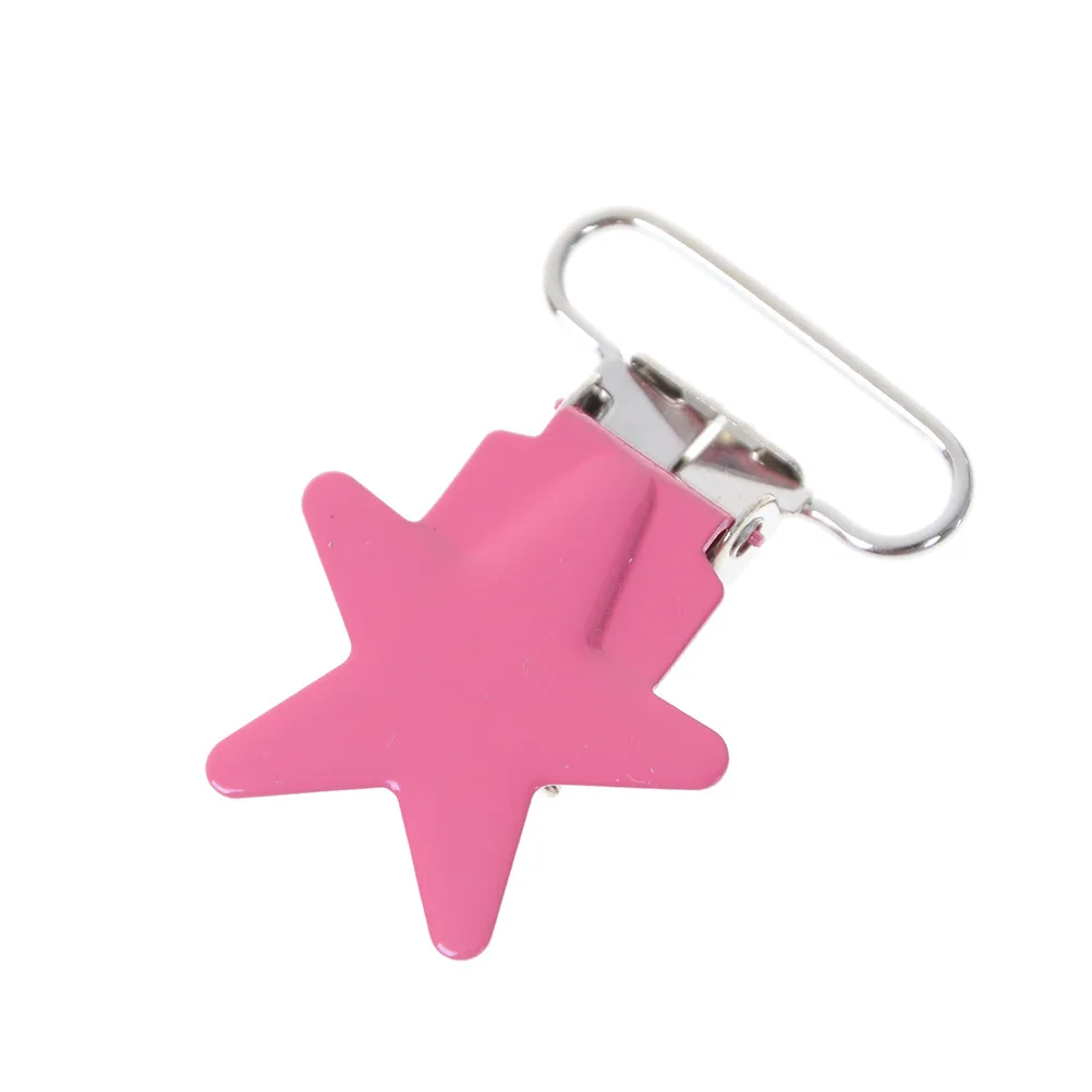 5pcs/lot Baby Pacifier Clip Soother Teether Star Shape Safe Holder Saliva Towel Support Anti Fall Cute Clips Newborn Infant Feed - Цвет: 1