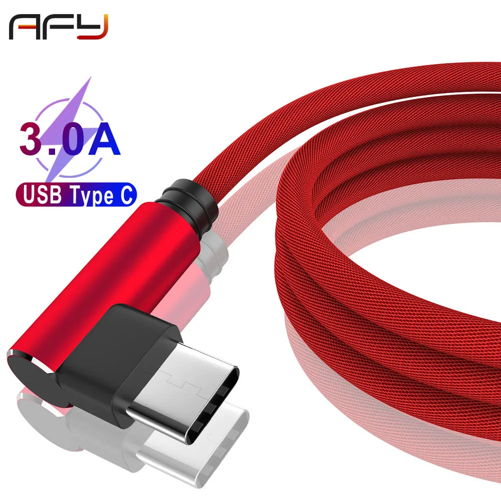 Кабель AFY usb type C для huawei P30 Honor 20 samsung a70 быстрая зарядка 1 м 2 3 кабель передачи данных