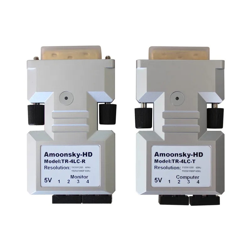 DVI extender optical transceiver plug and play