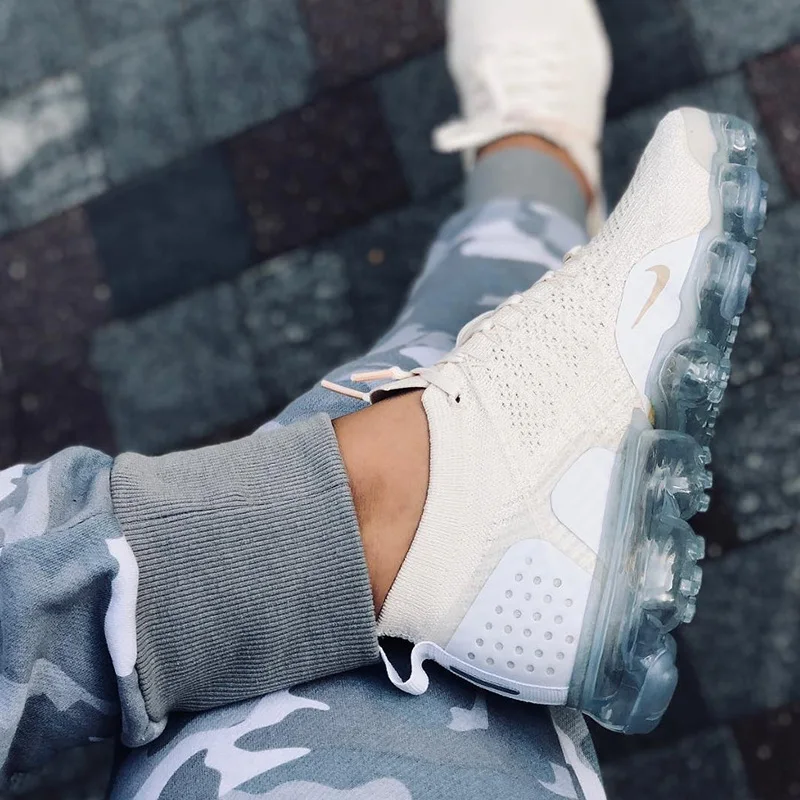 Оригинальные женские дизайнерские кроссовки NIKE Air Max Vapormax Flyknit, дышащие легкие кроссовки с амортизацией, 942843