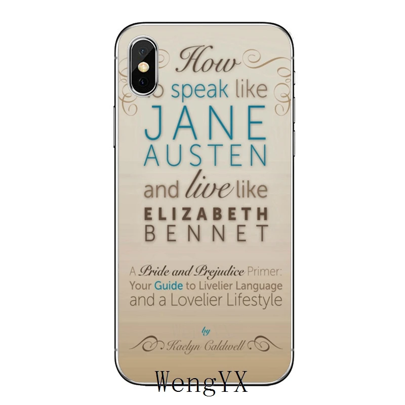 Чехол для iPhone 11 pro XR X XS Max 8 7 6s plus SE 5s 5c iPod Touch 5 6 - Цвет: Jane-Austen-A-09