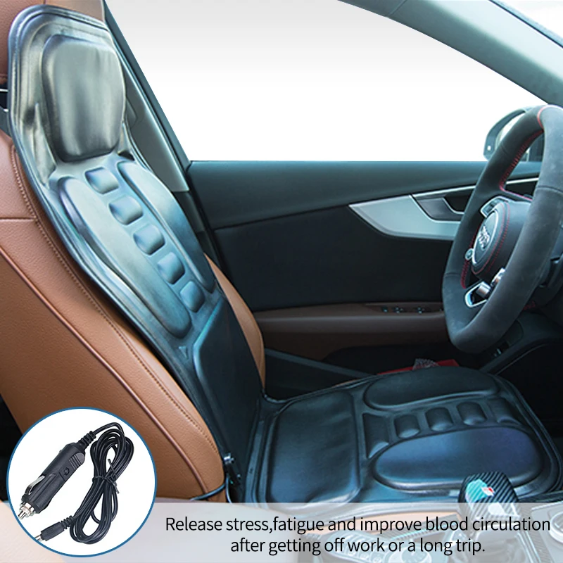 KLASVSA Electric Back Massager Massage Chair Cushion Heating Vibrator Car Home Office Lumbar Neck Mattress Pain Relief 2