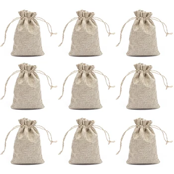 

20 Pieces 15 x 20cm Polyester Fiber Gift Bag Drawstring and Lining DIY Craft Jewelry Bag