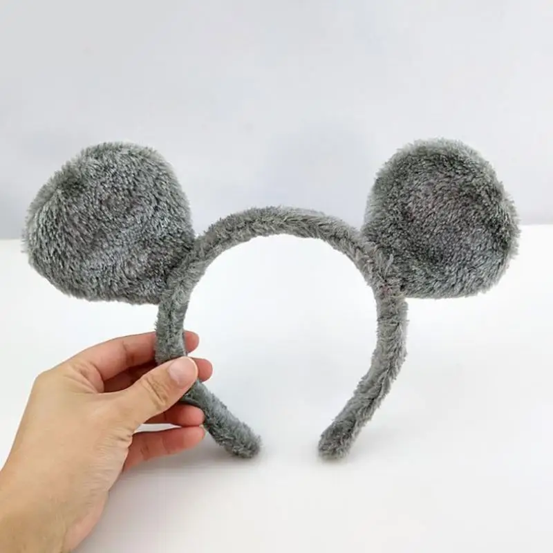 thumbnail image 2 of BESTYASH 3pcs Cartoon Mouse Ears Headband Plush Hairband For 2 of 11