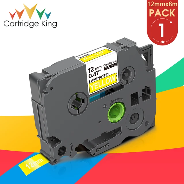 31 Colors for Brother TZ 231 221 211 241 251 FX231 Laminated Tape TZ231 TZ-White-Label Compatible for Brother Ptouch Label Maker White on Yellow