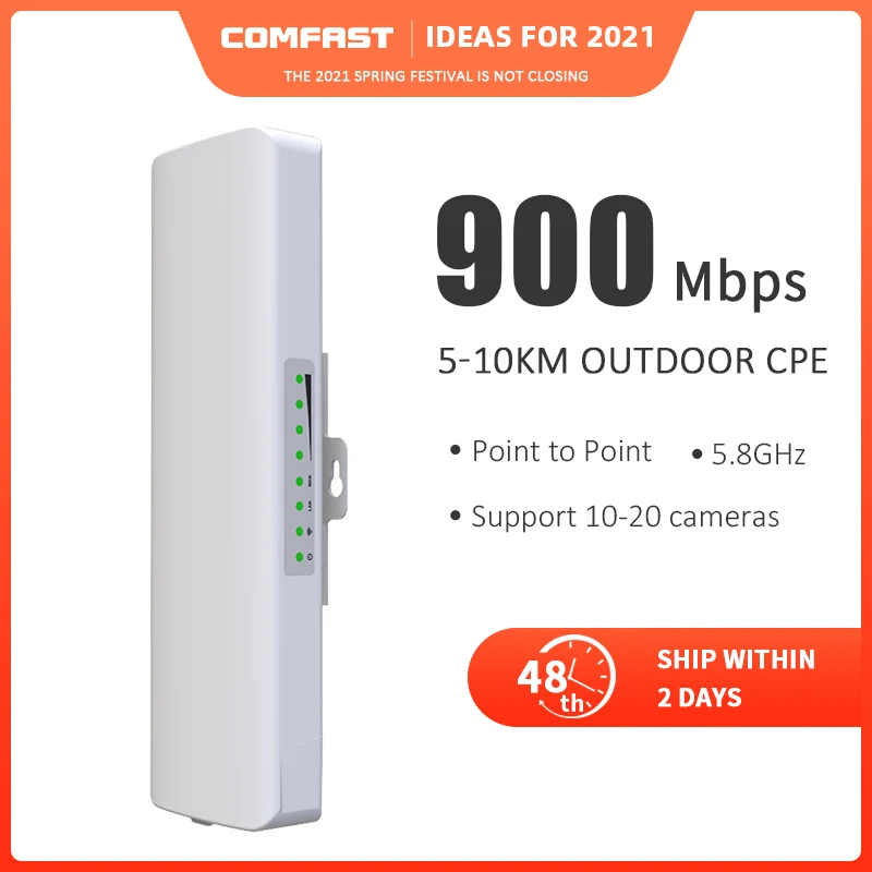 Amplificador de Sinal Wifi Externo de Alta Potência Ponto de Acesso Ponte sem Fio Longo Alcance 525km Cpe 900mbp 5.8g 26dbi - Imagem 2