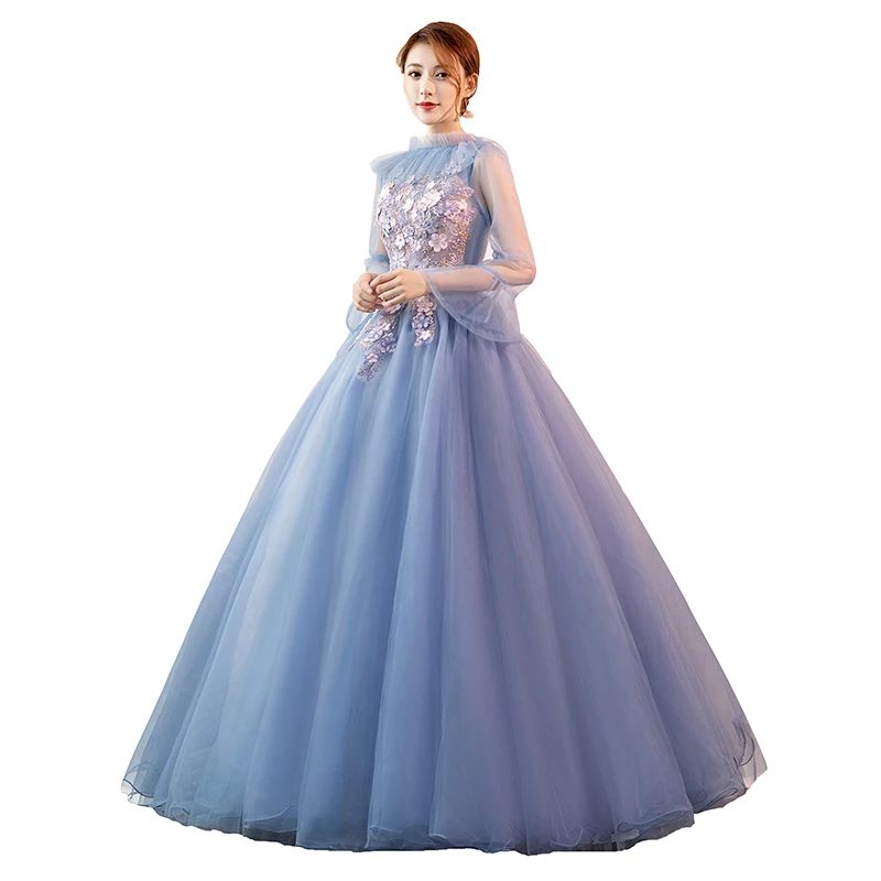 

freeship long sleeve ruffled ball gown Renaissance Gown queen Victorian/Marie Antoinette Belle