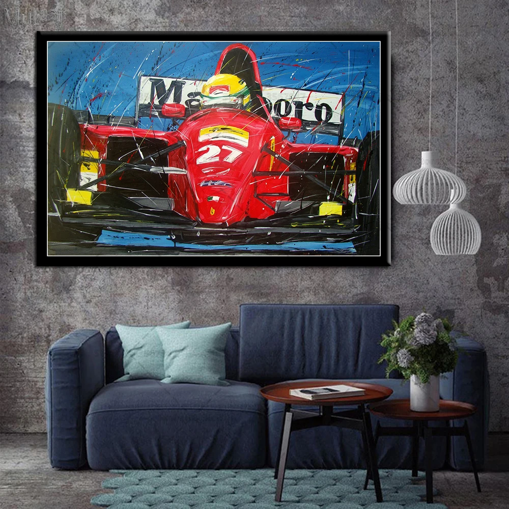 Плакаты и принты Айртон Сенна спортивные F1 гоночный звезда Чемпион настенный