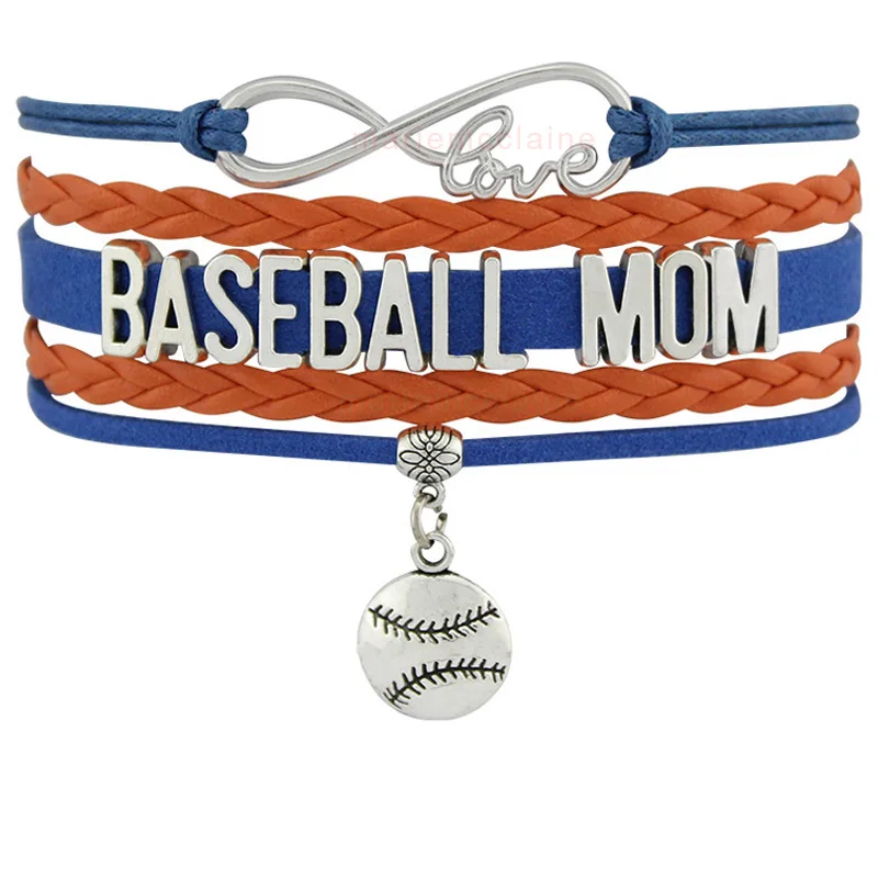 

Infinity Love Baseball Mom Bracelets Coaches Heart Baseball Glove Charm Baseball Lover Women's Fashion Bracelets