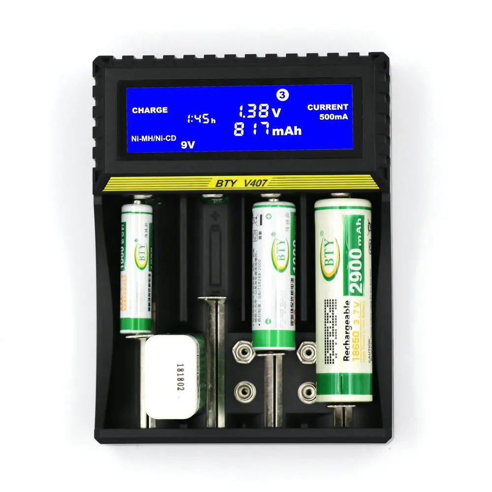 Зарядное устройство Li-Ion Li-fe Ni-MH Ni-CD быстрая смарт-зарядка для 18650 26650 6F22 9V AA AAA 16340 14500 литиевая NiMH батарея