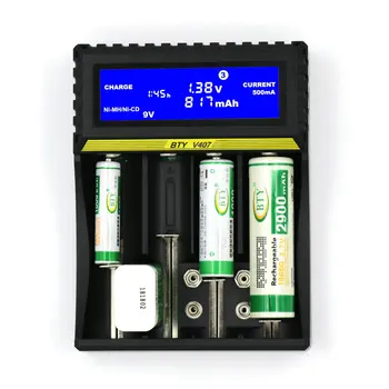 

Battery Charger Li-ion Li-fe Ni-MH Ni-CD Smart Fast Charger for 18650 26650 6F22 9V AA AAA 16340 14500 lithium NiMH battery