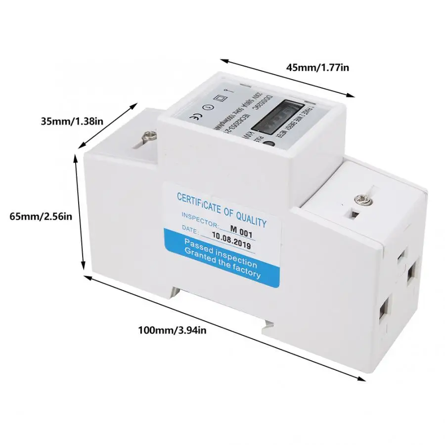Din-рейка счетчик энергии DDS529C 230V счетчик энергии однофазный 2P din-рейка монтажный измеритель мощности