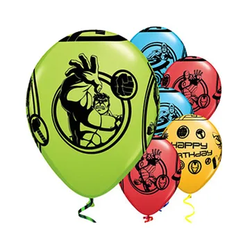 

20pcs/lot The Avengers Spiderman Hulk Ironman Latex Balloon Birthday Party Decoration Kids Toys Captain America Latex Ballon