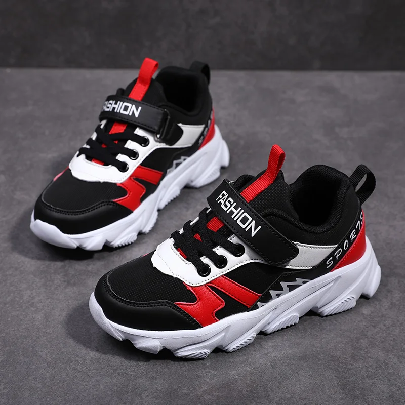 Super Cool Kids Boys Shoes For Sneakers Fashion Red Kids Boy Sport Shoes Outdoor Teenage Trainers Light Children Running Shoes