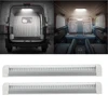 2x 108 LED Car Interior White Strip Light Bar Car Interior Lamp With On/Off Switch Van Cabin Lorry Truck Camper Boat Camper
