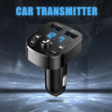 Car Bluetooth 5.0 FM Transmitter Wireless Handsfree Audio Receiver Auto MP3 Player Dual USB Fast Charger Car Accessories