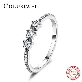 

Colusiwei 925 Sterling Silver Fashion Sparkling Celestial Star Meteor Finger Rings for Women Wedding Engagement Ring Jewelry