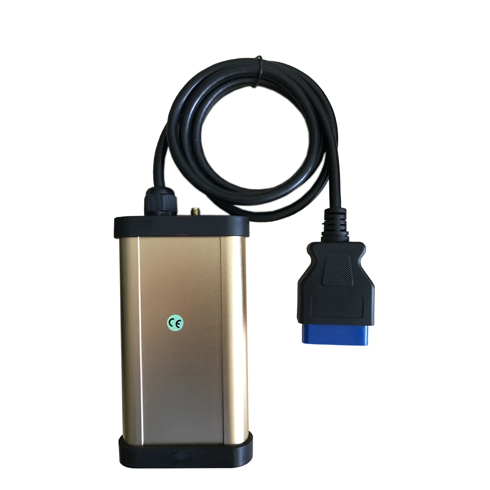 Золотой VD TCS CDP Pro Plus OBD сканер с Bluetooth для автомобилей и грузовиков OBD2 Диагностический Инструмент Полный 8 шт. автомобильные кабели для автомобилей