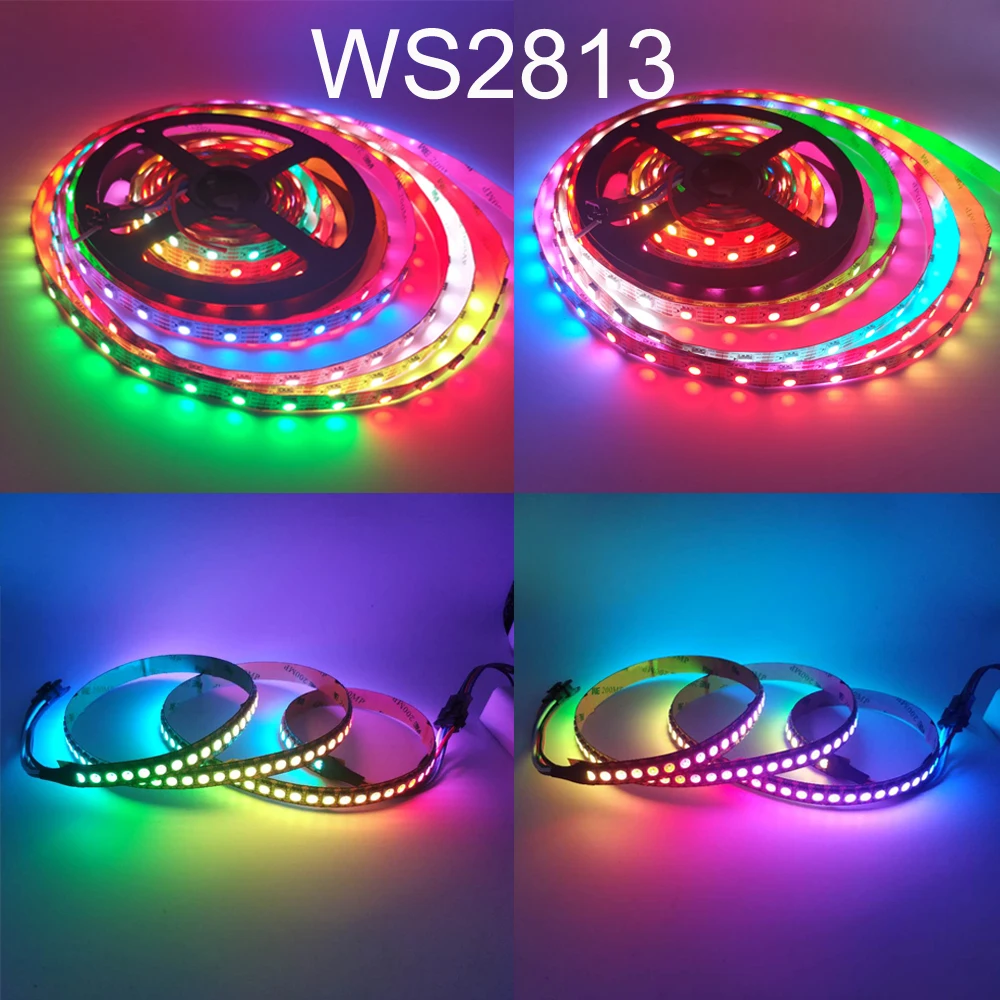 WS2812B WS2811 WS2813 WS2815 светодиодная Пиксельная полоса 5050 RGB индивидуально Адресуемая