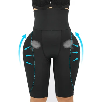 

S-6XL Woman Shapewear High Waist Thigh Slimmer Plus Size Body Shaper Butt Lifter Pad Tummy Waist Control Panties Fake Buttocks