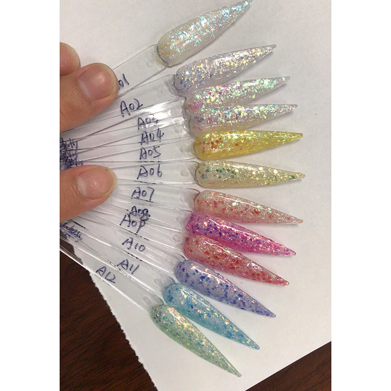 Lantejoulas para Corpo Garrafa Lote Acrílico pó Misturado Hexágono Colorido Sinfonia Rosto Pigmento Holográfico Unha Arte 125 & 12 - 4 12 garrafa lote acrílico pó misturado hexágono