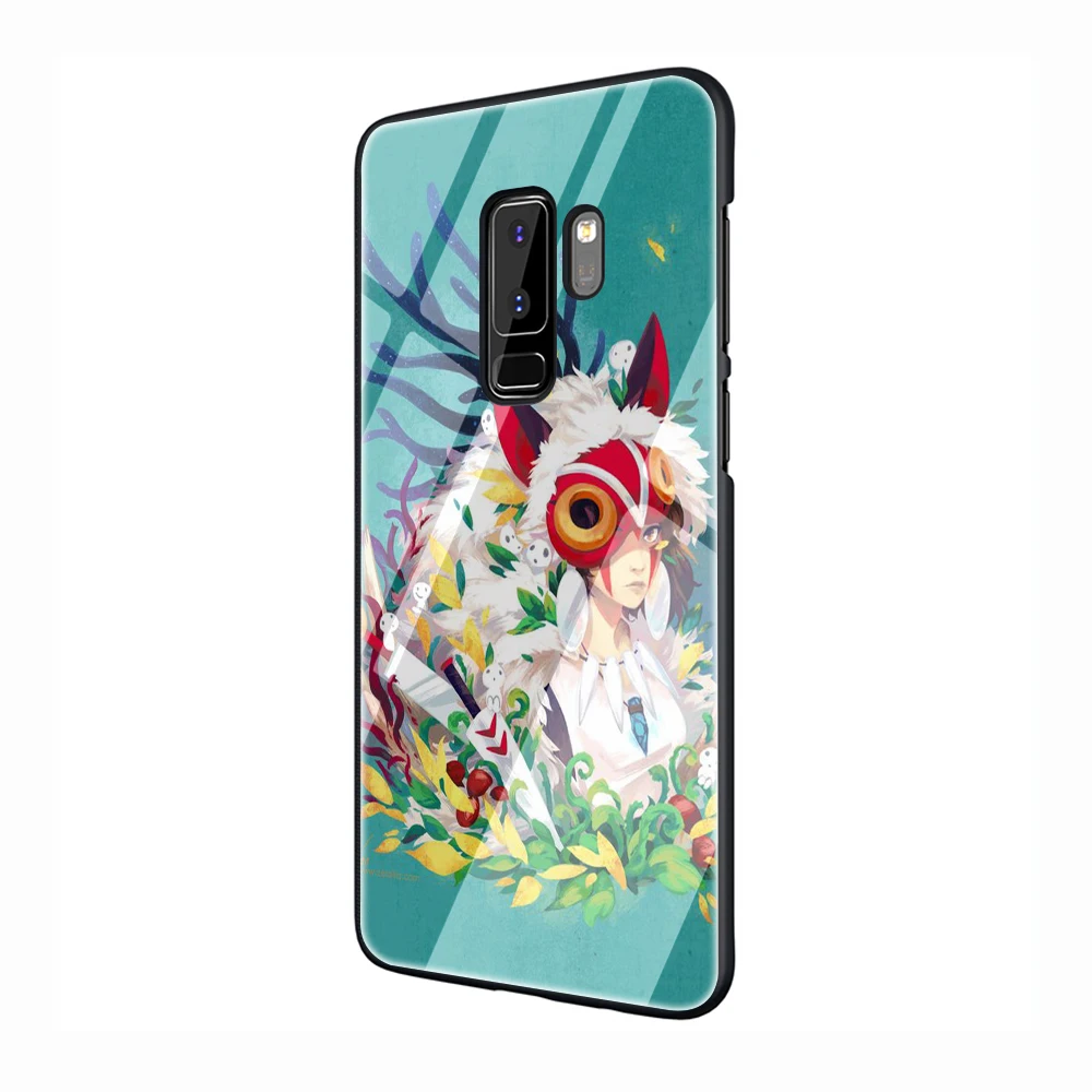 EWAU фигурка Принцесса Мононоке закаленное Стекло Телефон чехол для Galaxy S7 edge S8 9 10 Plus Note 8 9 A10 20 30 40 50 60 70 - Цвет: G11