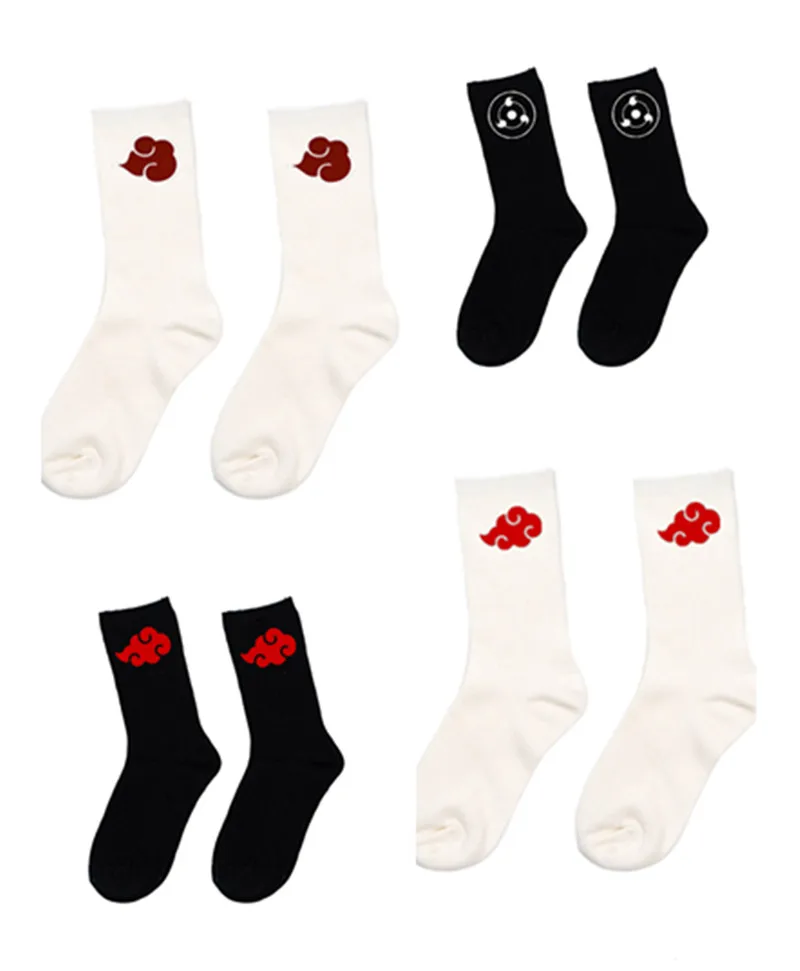Anime Ninja Warm Sockings Red Cloud Cosplay Socks Soft Sport Socks Gift Prop anime socks anime stockings warm socks cosplay props