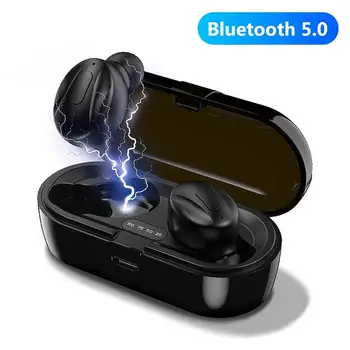 ネックホルタースポーツワイヤレスbluetooth 5.0イヤホンステレオハイファイ低音防水ゲームとマイクプラグイン可能なtfカード