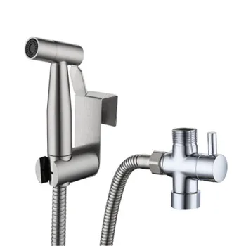 

US/EU Handheld Toilet Bidet Sprayer Portable Diaper Bidet Stainless Steel Hand Bidet Faucet Bathroom Hand Sprayer Shower Head