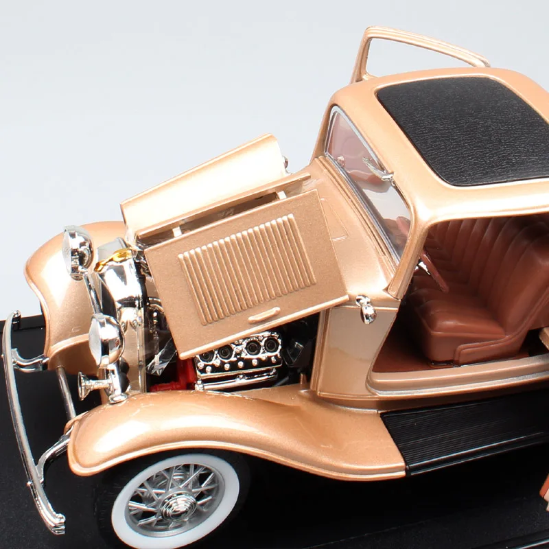 Детская Классика 1/18 Ретро 1932 модель ford B 3-Window Coupe Deuce Gold car scale Diecasts& Toy Vehicles авто металлический сувенир