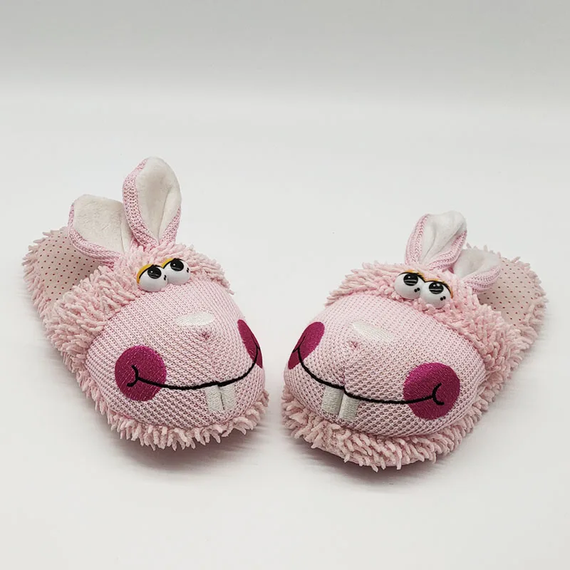 Rabbit Cute Animal Slipper For Women Girls Fashion Kawaii Fluffy Winter Warm Slippers Woman Cartoon House Slippers Funny Shoes