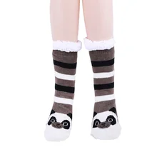 Inverno novo estilo médio meias mais grosso quente dos desenhos animados animal bonito unisex meias de assoalho interior