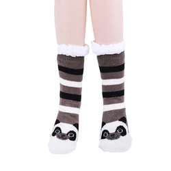 Winter New Style  Middle Stockings Thicker Warm Cartoon Animal Cute Unisex Indoor Floor Socks