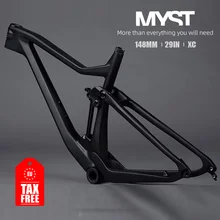 Mountain Fietsframe Xc Fiets Frames Carbon Mountainbike Full Suspension 29 Boost Frame Xc Cross Country Trial Frame Rockshox