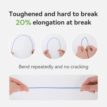 eSUN 3D Printer Filament PLA+ 1.75mm Dimensional Accuracy +/- 0.03mm 1KG (2.2 LBS) Spool 3D Printing Material For 3D Printers 4