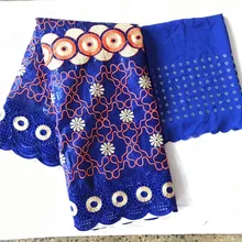 Африканская ткань Базен riche ткань tissu хлопок вышитый Базен riche с тюлем кружевной комплект африканская кружевная ткань KY102210