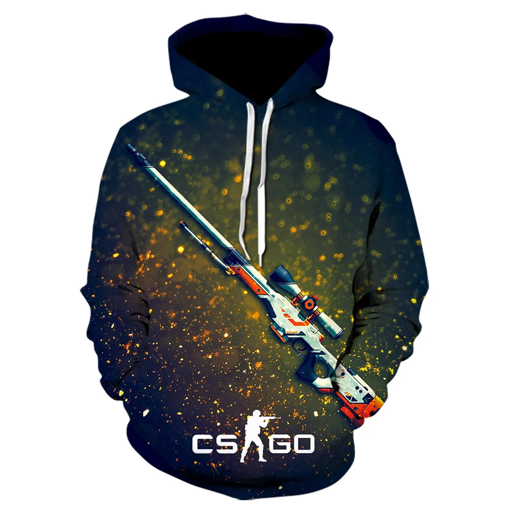 2019 худи с 3D принтом для игры в стрельбу популярные игровые CS GO модные зимние