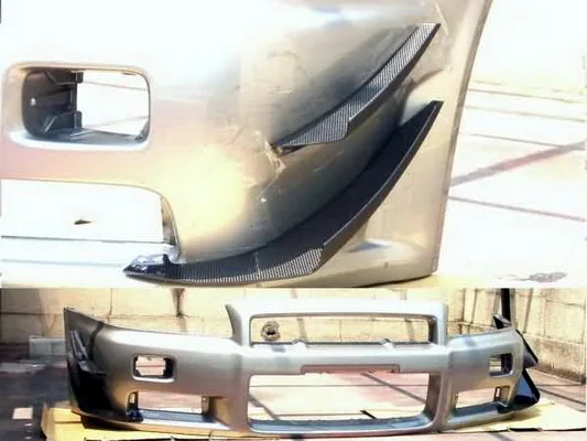 Для Nissan R34 GTR углеродного Волокно OEM передний бампер Canard волокно Интимные аксессуары отделкой автомобиль-Стайлинг