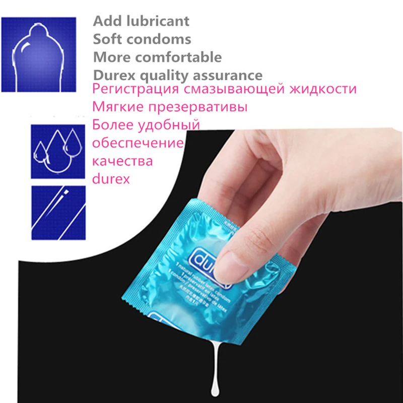 Durex Condom 100 Pcs For Sex 4 Types Natural Latex Extra Lubricated Contraception Cock Penis Sleeve Condoms Sexual Toys For Man 3