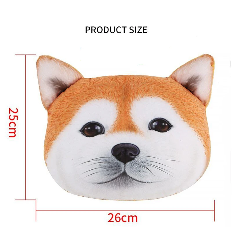 Oreiller Chien 3D Réaliste 50x20 Cm – Peluche Douce, Housse Amovible – Décoration Canapé, Cadeau Animalier